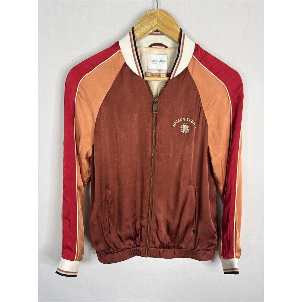 Scotch & Soda Maison Scotch Bomber Jacket Women’s‎ XS Zip Front Colorblock